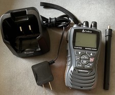 Cobra Marine HH350 Radio LCD VHF portatile galleggiante grigio arancione con base di ricarica
