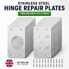 10x Hinge Repair Plate Cabinet Hinge Repair Brackets Kitchen Cupboard Door Kit