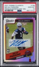 2021 PANINI CLASSICS PREM ED SIGNIFICANT SIGNATURES #196 MICAH PARSONS PSA 10