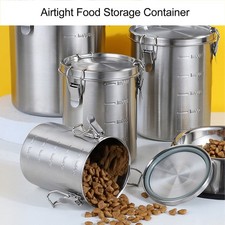 Stainless Steel Pet Food Storage Container Airtight For Cats Dogs 304 Excell BT0