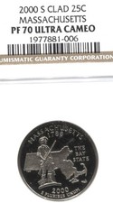 2000-S 25C Massachusetts Clad DCAM (Proof) 50 States Quarter