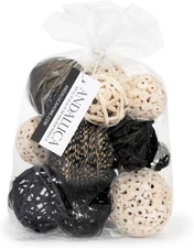 Decorative Bowl Filler Balls Black & White Home