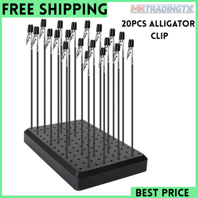 Model Painting Alligator Clip Sticks 20PCS with Stand Base 1PCS for Airbrush