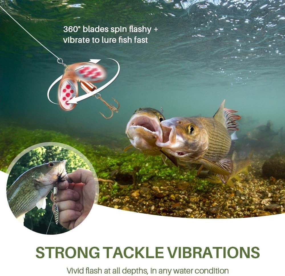 10 Heavy Metal Spinner Baits - Sharp Hook Lures for Ultimate Fishing Success - Image 5