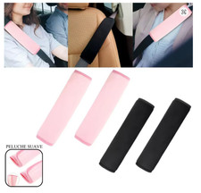 1/2PCS Plush Seat Belt Cover   Adjustable Soft Pink Car Safety Shoulder Pad