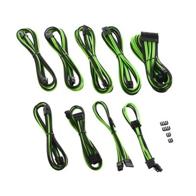 CableMod PRO ModMesh E-Series Cable Kit For EVGA G5 G3 G2 P2 T2 Black / L. Green