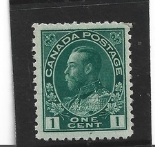 Canada 1911 sg 197 bluish green lmm, cat. £6