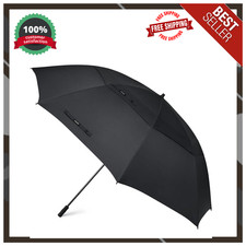 80 Inch Huge Large Oversize Golf Umbrella Double Canopy Vented Windproof Stick