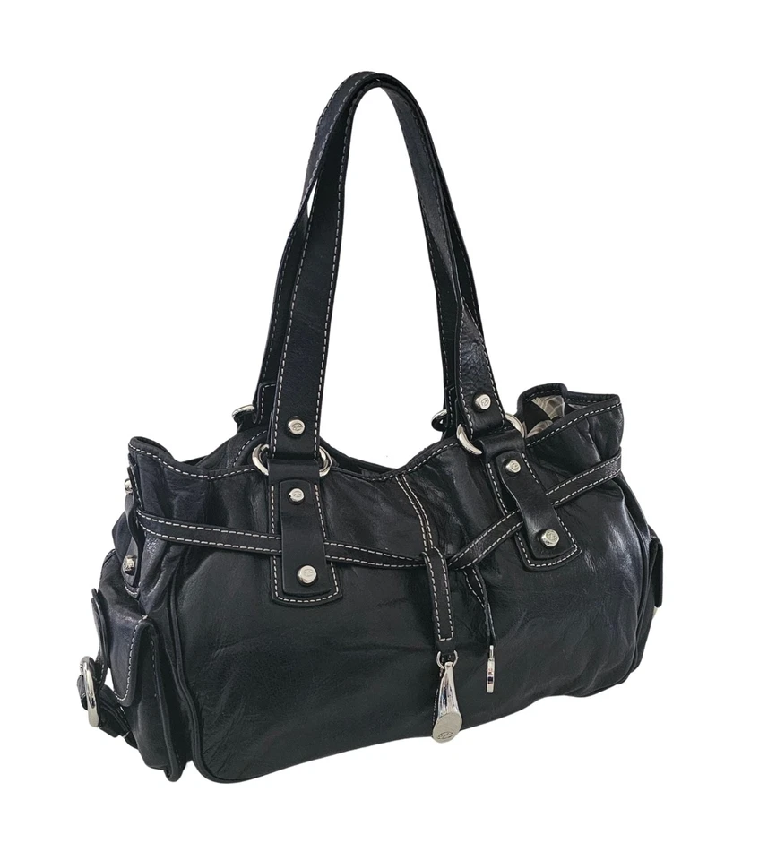 Francesco Biasia сумка с короткими ручками черный серебряный кожаный женщина подлинный - Изображение 2 из 4