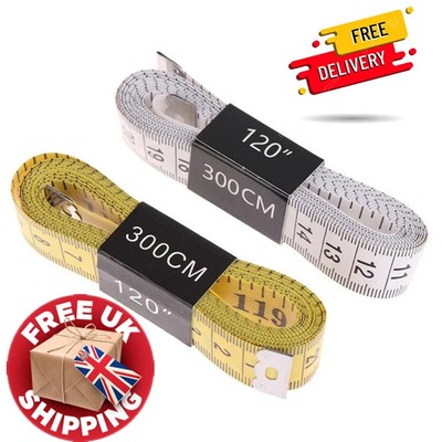 Robustes weiches 3 Meter Nähen Schneiderband | 300 cm PVC Körpermaßlineal