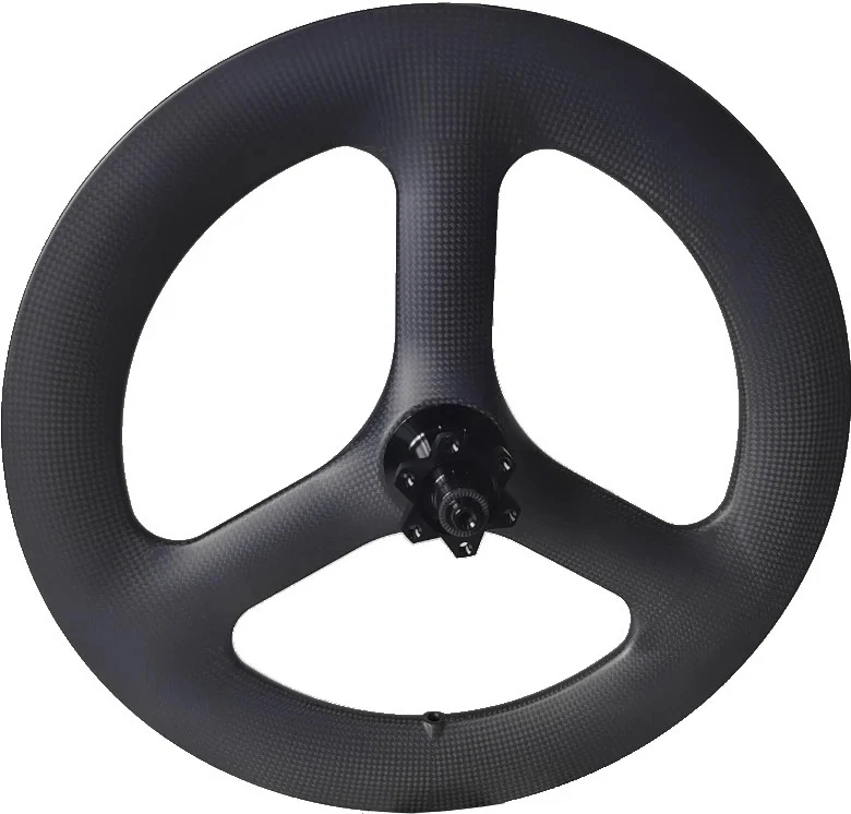 16 Inch 3-Spoke Carbon Fiber Wheel Lightweight 25mm Width Spoke Design - Image 2 of 3