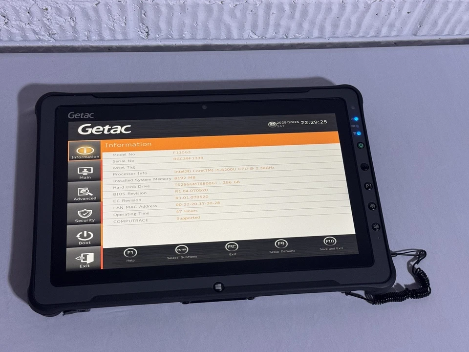 Getac F110 G3 Ruggedized Touchscreen Tablet GPS i5/8GB/256GB - 47 Operating hrs - Image 3 of 4