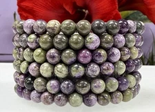Wholesale 6 Pcs Natural Atlantisite 6mm 7.5”   Crystal Healing Stretch Bracelet