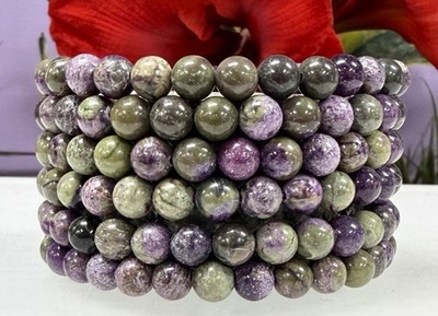 Wholesale 6 Pcs Natural Atlantisite 6mm 7.5    Crystal Healing Stretch Bracelet