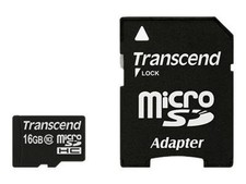 Transcend TS16GUSDHC10 16GB MicroSDHC Class 10 NAND 90MB/s Black TS8GUSDHC10
