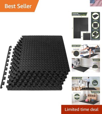 Puzzle Exercise Mat ½ in, EVA Interlocking Foam Floor Tiles for Home Gym, Mat...