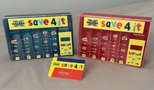 2 x Vintage Halifax "Save 4 It" Money Box Coin Sorters and Card from 1990s