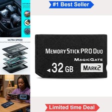 Memory Stick Pro Duo 32GB High Speed Card for PSP 1000 2000 3000 Camera Black