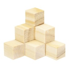 Crafts Wooden cube 100 Pcs Square Natural Solid Wood Crafts Blocks Decoration