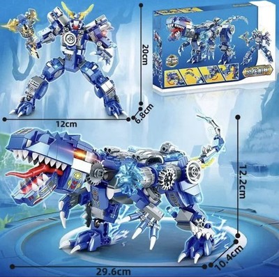 2-in-1 Super Dinosaur Mecha Robot Building Set | 433 Pcs | STEM Toy