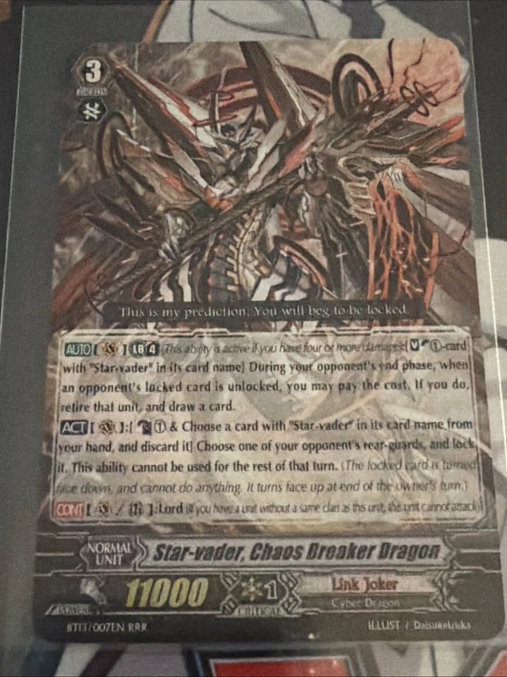 Cardfight Vanguard Star-vader, Chaos Breaker Dragon BT13/007EN RRR - Image 3 of 4