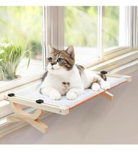 Cat Window Hammock Bed Perch Wooden Window Sill Seat Hanging Cat Shelf Lounger