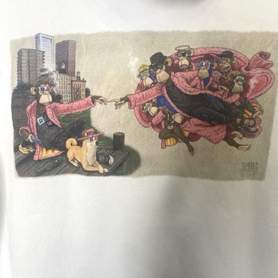 Apesthetics x MetaFactory White BAYC NFT Creation of Adam Hoodie XL Limited /250