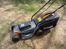 Titan Rotary Lawn Mower Cordless Height Adjustment 18V 32cm 30L bare unit