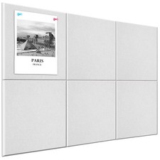 Large Cork Board Alternative 36" X 24" Bulletin Board - 6 Pack Removable Felt...