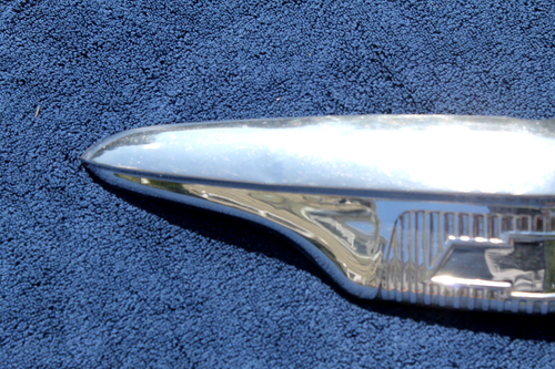 Vintage 1954 55 First Chevy Truck Front Hood Emblem Badge 3100 3600 1/2 3/4 Ton - Picture 4 of 10