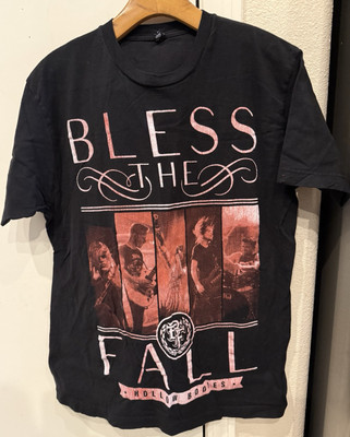 2014 Bless The Fall Hollow Bodies Tour T-shirt Promo Concert Black Size Large