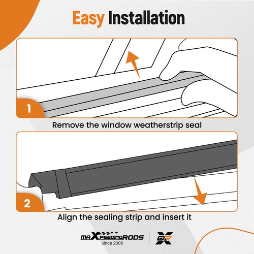 Window Molding Trim Weatherstrip 2x for Honda Civic 1992-1995 72450-SR3-003 - Picture 8 of 20