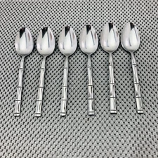 REED & BARTON Rebacraft Bamboo TEASPOON  6 1/4" Japan Stainless Steel - 6 Lot