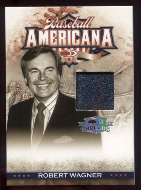 ROBERT WAGNER 2008 Donruss Threads Baseball Americana WORN MATERIAL SWATCH /500