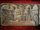 Antique Medieval Gothic Wood Carved Panel Plaque Battle Of Knights European Art — photo 1