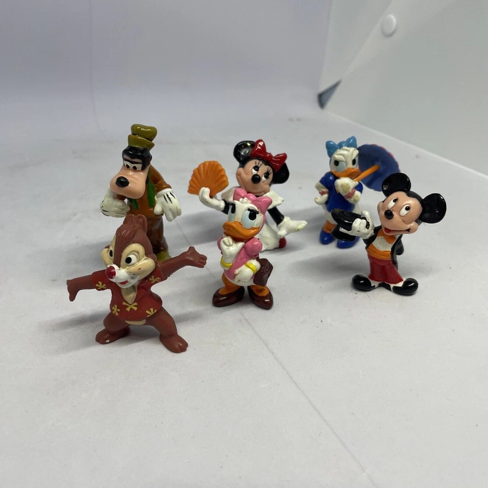 Disney Applause PVC Figure Lot 6 Mickey Minnie Goofy 2" Collectible - Image 2 of 4