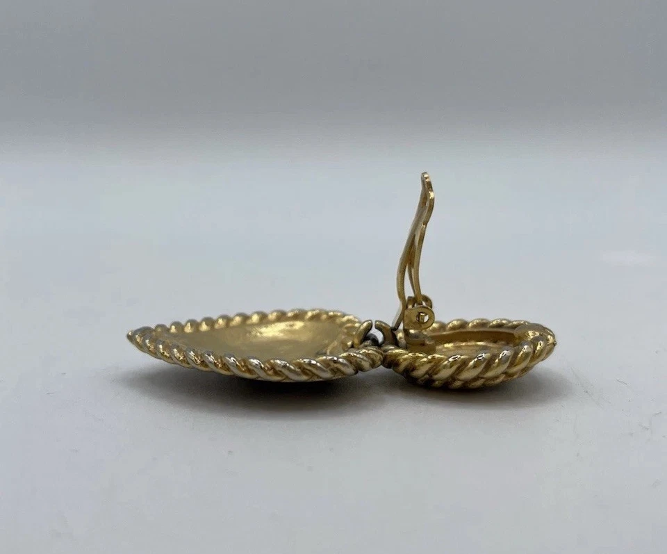 BUTLER & WILSON Tartan Heart Shape Drop 80’s Clip On Earrings — 第 4/4 张图片