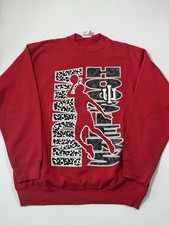 Vintage Indiana Hoosiers Sweatshirt Mens Large Red Basketball Crewneck NCAA USA