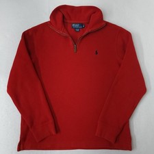 Vintage Polo Ralph Lauren Sweater Mens Medium Quarter 1/4 Zip Pullover Pony Logo