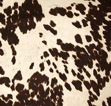 Luvfabrics 54" Wide - Cow Print Suede Velvet by the yard, Chocolate