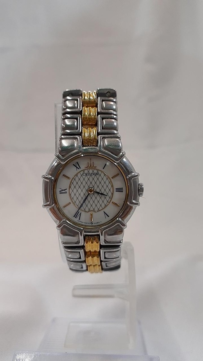 【美品】SEIKO CREDOR 5A70-0BP0 Seiko Credor Signo 5A70-0BP0 GSWE855 Women's Watch with Pink