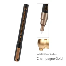DSP-MKS03 Dspiae Super Metallic Champagne Gold Dual Tip Acrylic Paint Marker