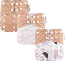 Baby Cloth Diapers One Size Adjustable Washable Reusable for Girls and 3