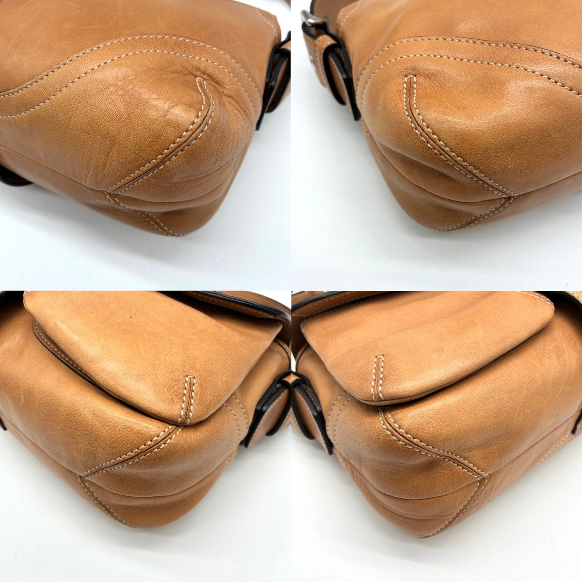 COACH Soho Leather Shoulder Bag Accessory Pouch Brown Y2K Good