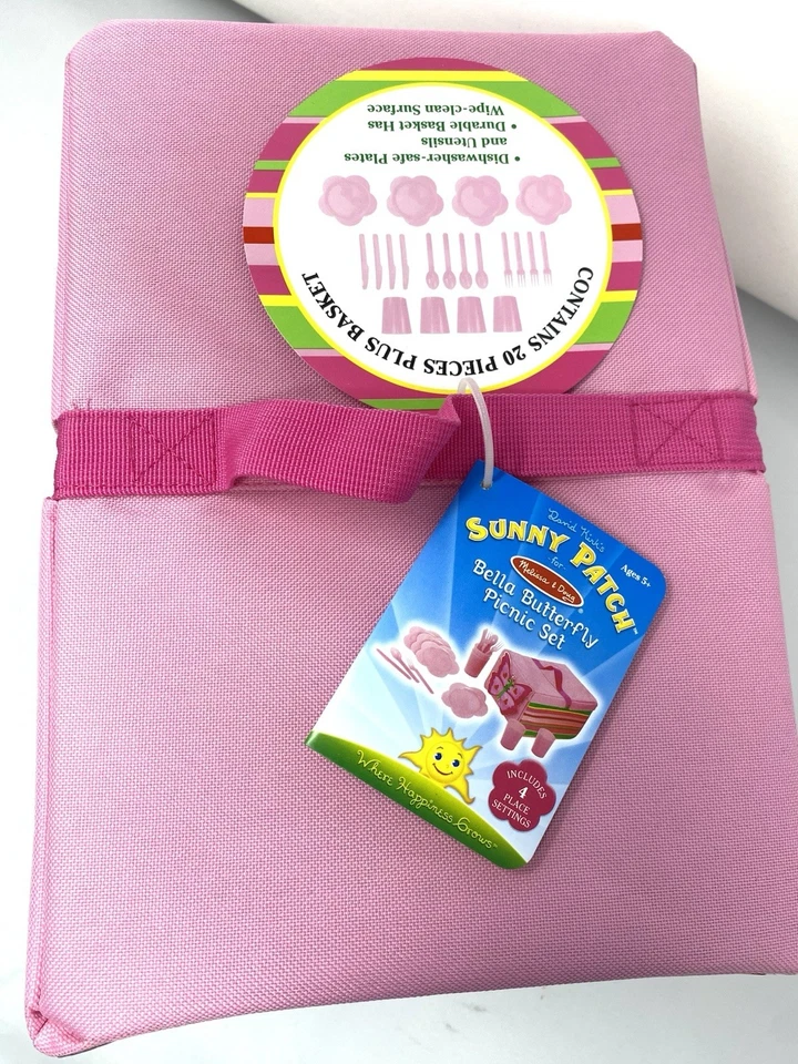 Melissa & Doug Sunny Patch Bella Butterfly Picnic Set 20 Piezas Cesta NUEVO Foto 3 de 3