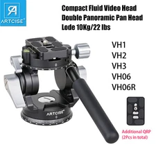 LightWeight Fluid Video Head 360° Compact Camera Tripod Head Pan Tilt Head