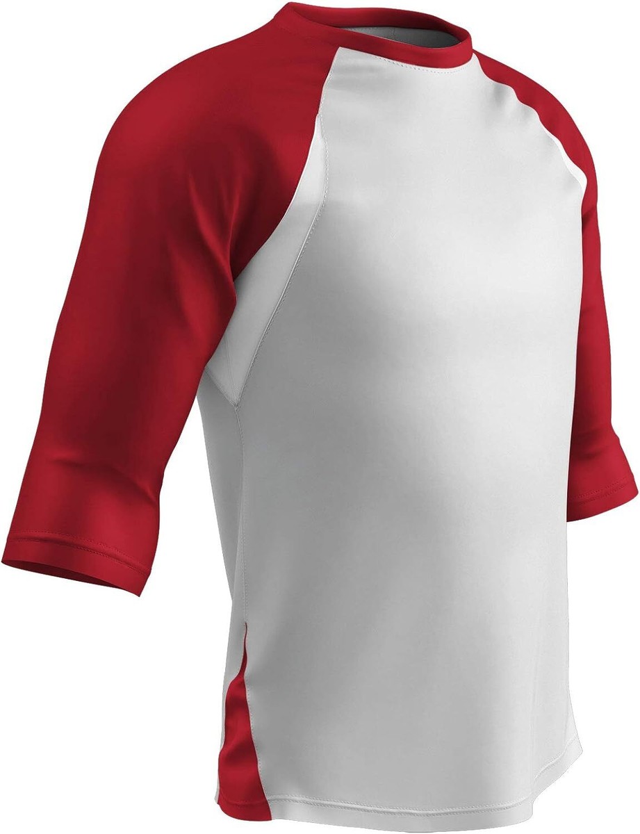 Champro Standard Top Spin Lightweight Men's Baseball Jersey, Black, White, Large