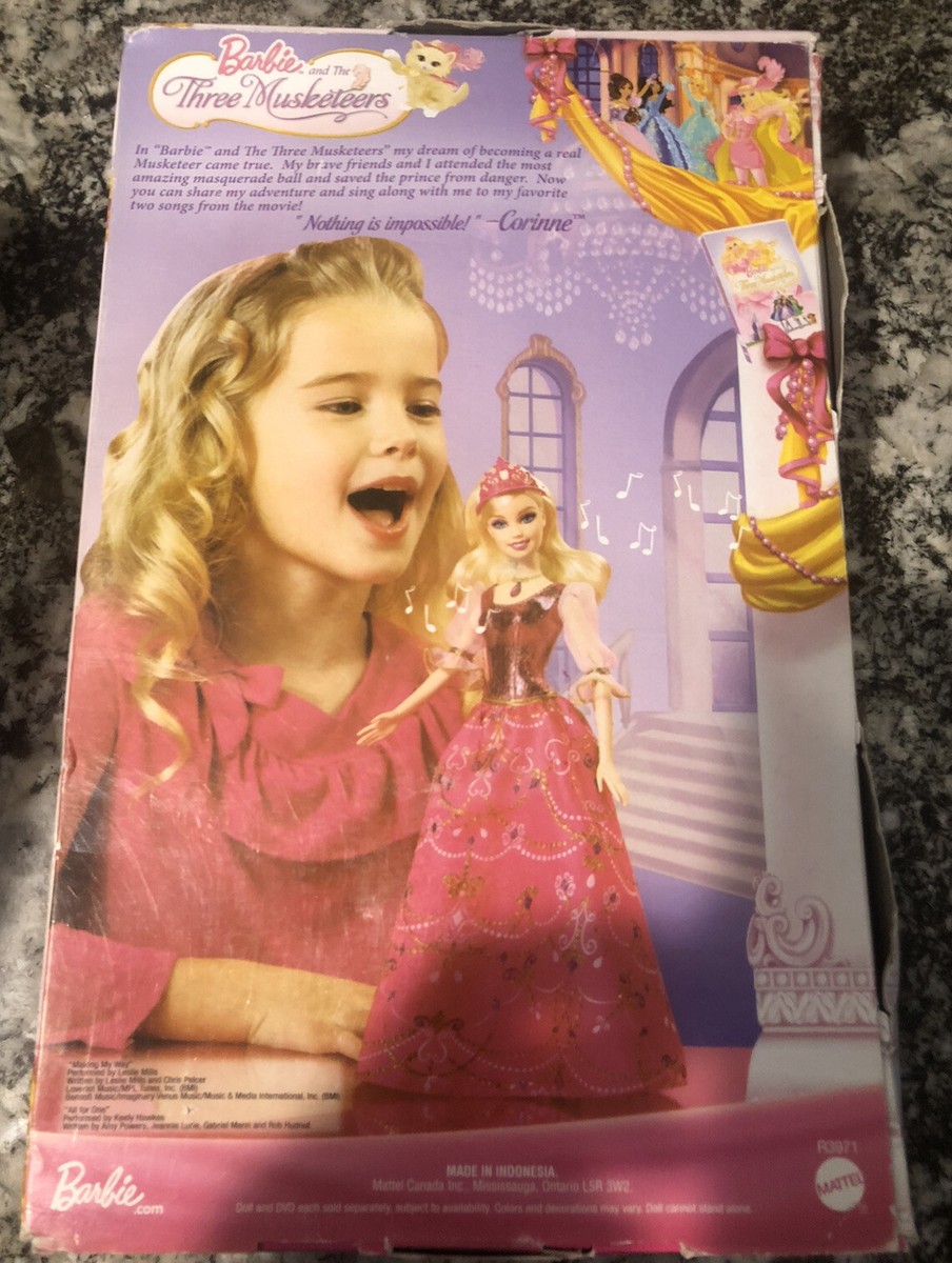 Barbie and the Three Musketeers Singing Corinne HTF NEW
