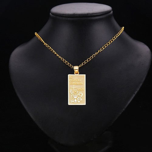 Gold 14K Yellow Gold Communion Pendant - Picture 3 of 4