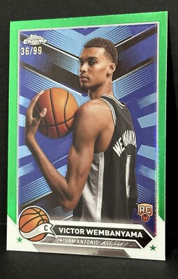 2024 Topps Chrome Basketball RC Victor Wembanyama True Green